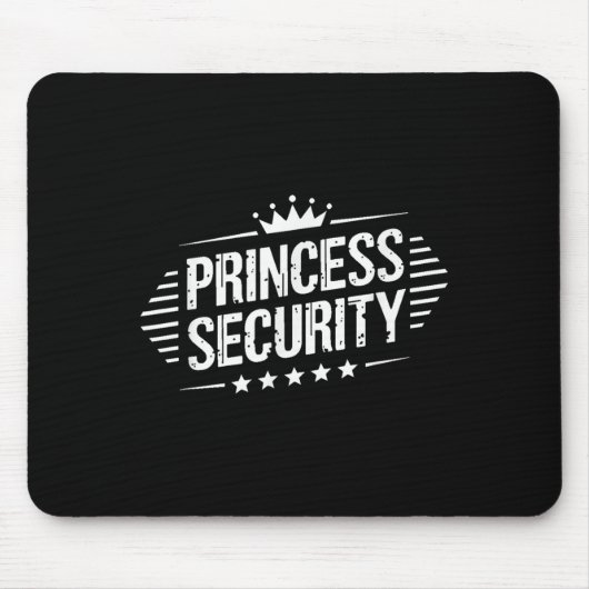 Princess Security Boys Broer Retro Verjaardag Papa Muismat (Voorkant)