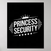 Princess Security Boys Broer Retro Verjaardag Papa Poster (Voorkant)