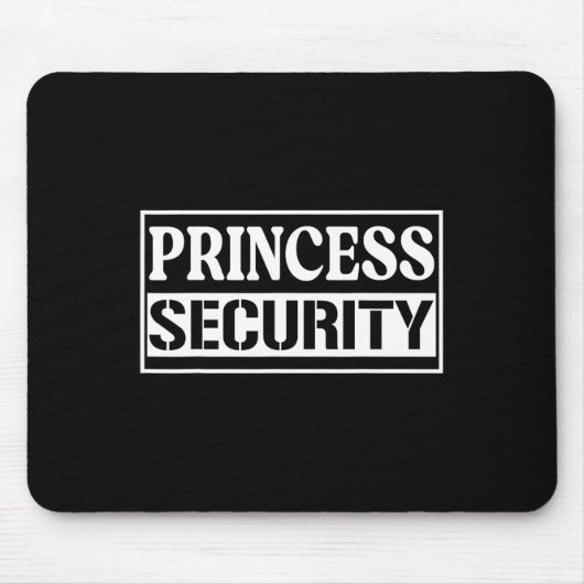 Princess Security Fun Verjaardag Halloween Party D Muismat (Voorkant)