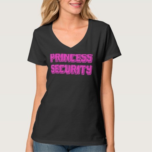 Princess Security Funny Halloween Parent Costume T-shirt (Voorkant)