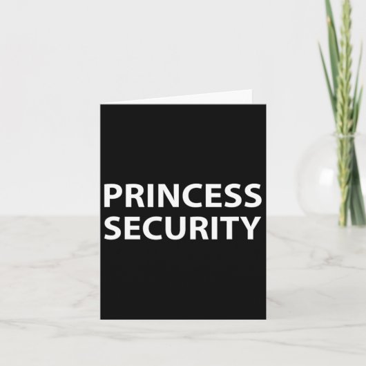 Princess Security Halloween Costume Dad Mannen Mat Kaart (Voorkant)