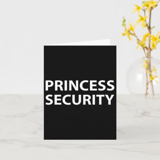 Princess Security Halloween Costume Dad Mannen Mat Kaart (Gele Bloem)