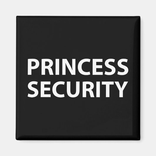 Princess Security Halloween Costume Dad Mannen Mat Magneet (Voorkant)