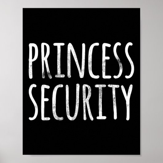 Princess Security Halloween Costume Dad Mannen Mat Poster (Voorkant)