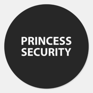 Princess Security Halloween Costume Dad Mannen Mat Ronde Sticker