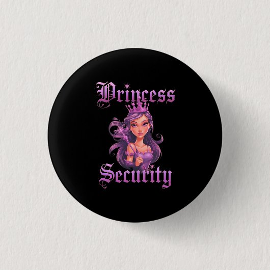 Princess Security: Houd uw kleine royalty's veilig Ronde Button 3,2 Cm (Voorkant)