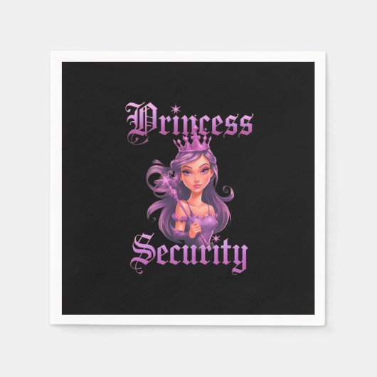 Princess Security: Houd uw kleine royalty's veilig Servet (Voorkant)