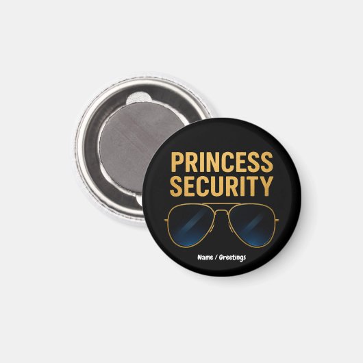 Princess Security Magical Halloween Verjaardagsfee Magneet (Voorkant / Achterkant)