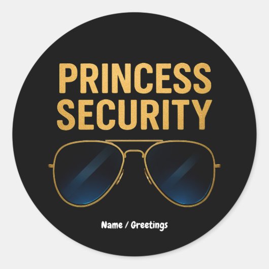Princess Security Magical Halloween Verjaardagsfee Ronde Sticker (Voorkant)