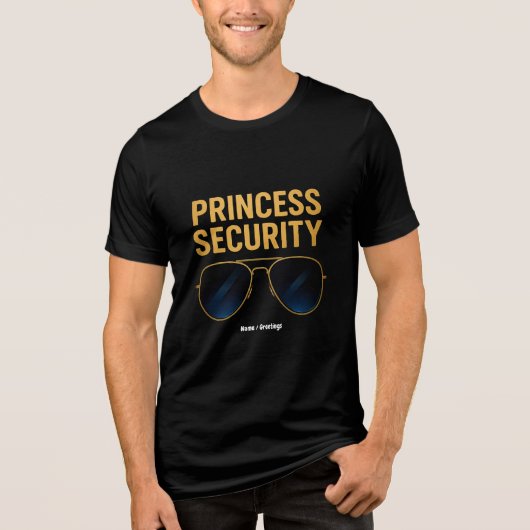 Princess Security Magical Halloween Verjaardagsfee Tri-Blend Shirt (Voorkant)