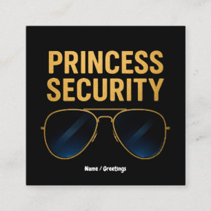 Princess Security Magical Halloween Verjaardagsfee Vierkante Visitekaartje