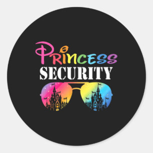 Princess Security Mom Dad Familie Verjaardag Hallo Ronde Sticker