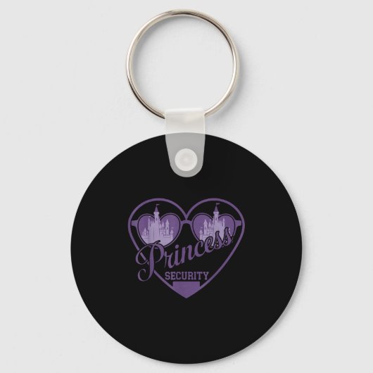 Princess Security Protection Castle Mannen Vrouwen Sleutelhanger (Voorkant)