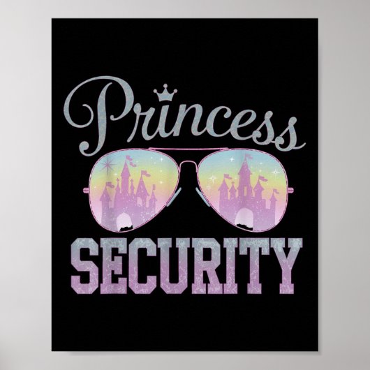 Princess Security Protection Retro Castle Mannen V Poster (Voorkant)