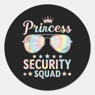 Princess Security Protection Retro Castle Matching Ronde Sticker