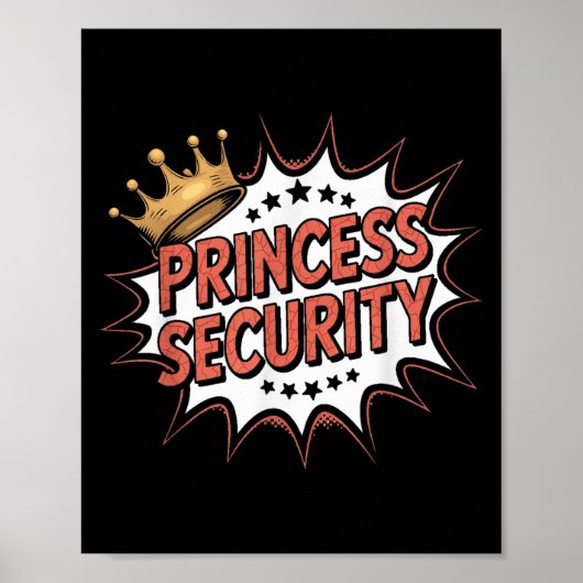 Princess Security Retro Verjaardag Papa & Camp; Ma Poster (Voorkant)