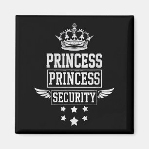 Princess Security Retro Verjaardag Papa Mama Jonge Magneet