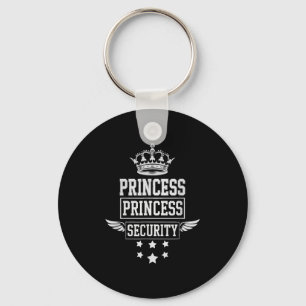 Princess Security Retro Verjaardag Papa Mama Jonge Sleutelhanger