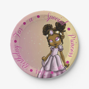 "Princess Serena Birthday Paper Borden 7" Papieren Bordje