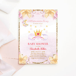 Princess Shoes en Crown Baby shower Invitation