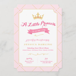 Princess Shower-uitnodigingen | Roze meisje Kaart