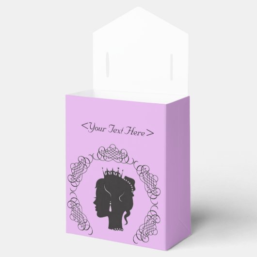 Princess Silhouette Persoonlijke roze avor Box Bedankdoosjes (Geopend)