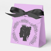 Princess Silhouette Persoonlijke roze avor Box Bedankdoosjes (Voorkant Zijde)