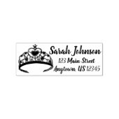 Princess Silver Tiara Royalty Queen Crown Adres Rubberstempel (Afrduk)