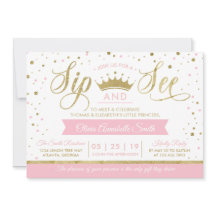 Princess Sip and See Baby shower Invitation