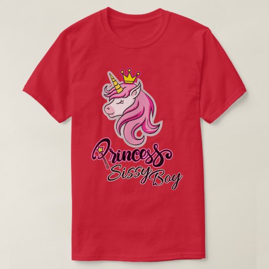 PRINCESS SISSY BOY Princess Unicorn Design T-shirt (Design voorkant)