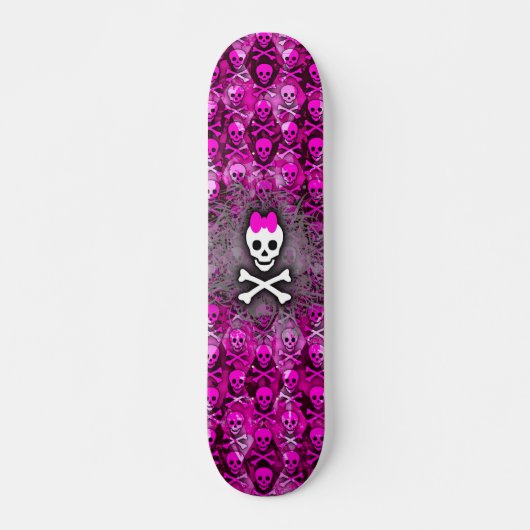 Princess Skull & Botten Skateboard (Voorkant)