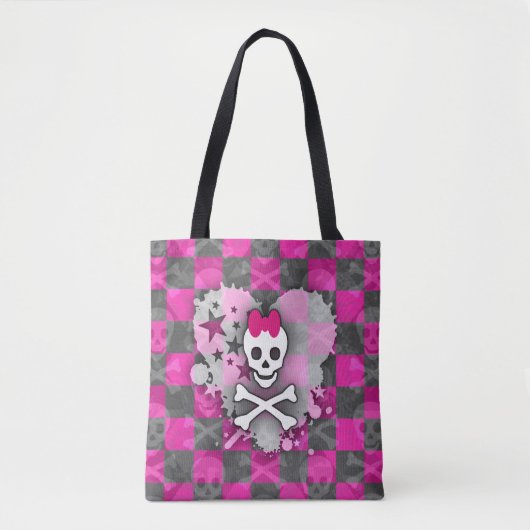 Princess Skull Heart Canvas tas (Voorkant)