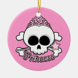Princess Skull Keramisch Ornament