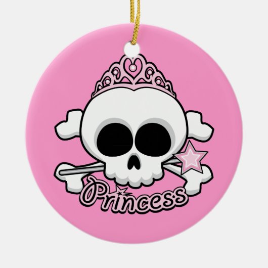 Princess Skull Keramisch Ornament (Voorkant)