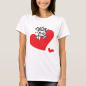 Princess Skull met Big Heart T-shirt (Voorkant)