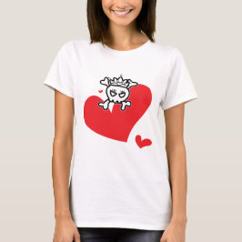 Princess Skull met Big Heart T-shirt