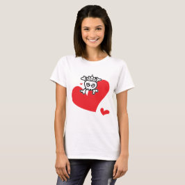 Princess Skull met Big Heart T-shirt