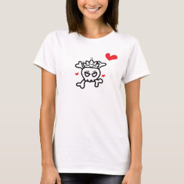 Princess Skull met hart T-shirt