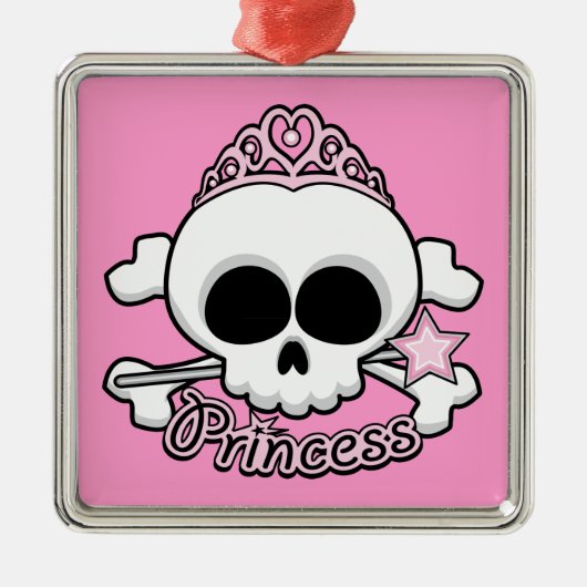 Princess Skull Metalen Ornament (Voorkant)