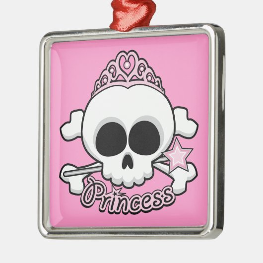Princess Skull Metalen Ornament (Links)