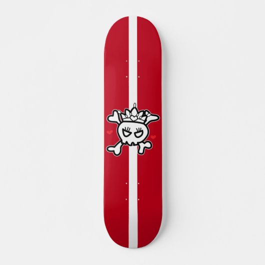 Princess Skull Persoonlijk Skateboard (Voorkant)