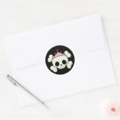 Princess Skull Ronde Sticker (Envelop)