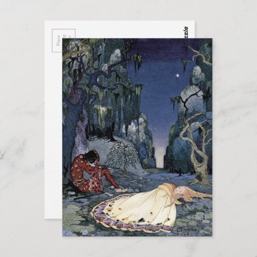 Princess Sleeping in Forest Briefkaart (Voorkant / Achterkant)