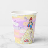 Princess Snowy Birthday Paper Cup Papieren Bekers (Achterkant)