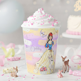 Princess Snowy Birthday Paper Cup Papieren Bekers