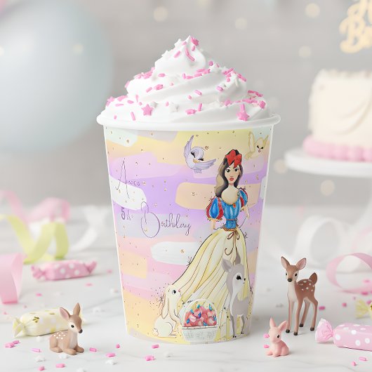 Princess Snowy Birthday Paper Cup Papieren Bekers