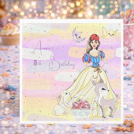 Princess Snowy Birthday Paper Napkin Servet