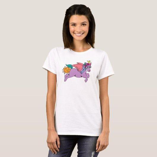 Princess SparkleFarts T-shirt met website (Voorkant volledig)