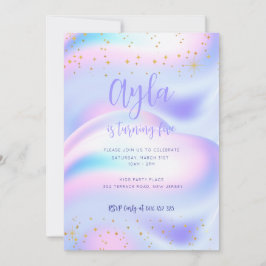 Princess Sparkles 5th Birthday Invitation Kaart