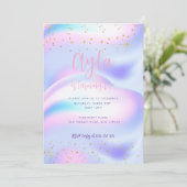 Princess Sparkles 5th Birthday Invitation Kaart (Staand voorkant)